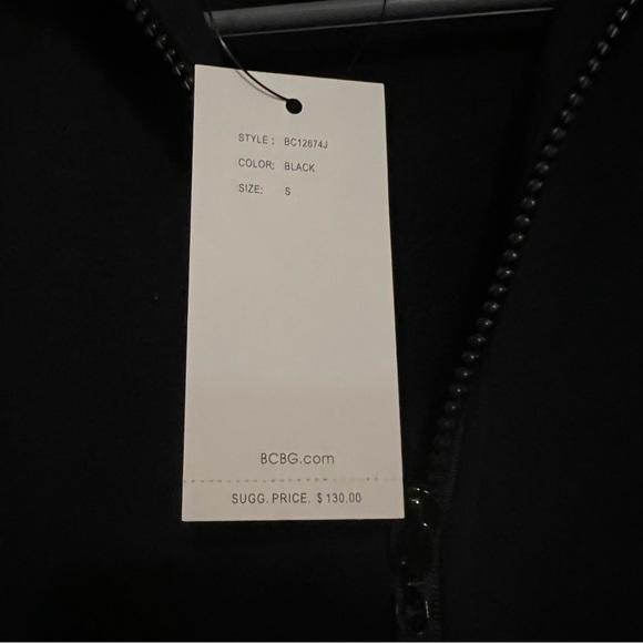 NWT BCBGMAXAZRIA Black Rhinestone Logo Track Suit - Picture 5 of 8
